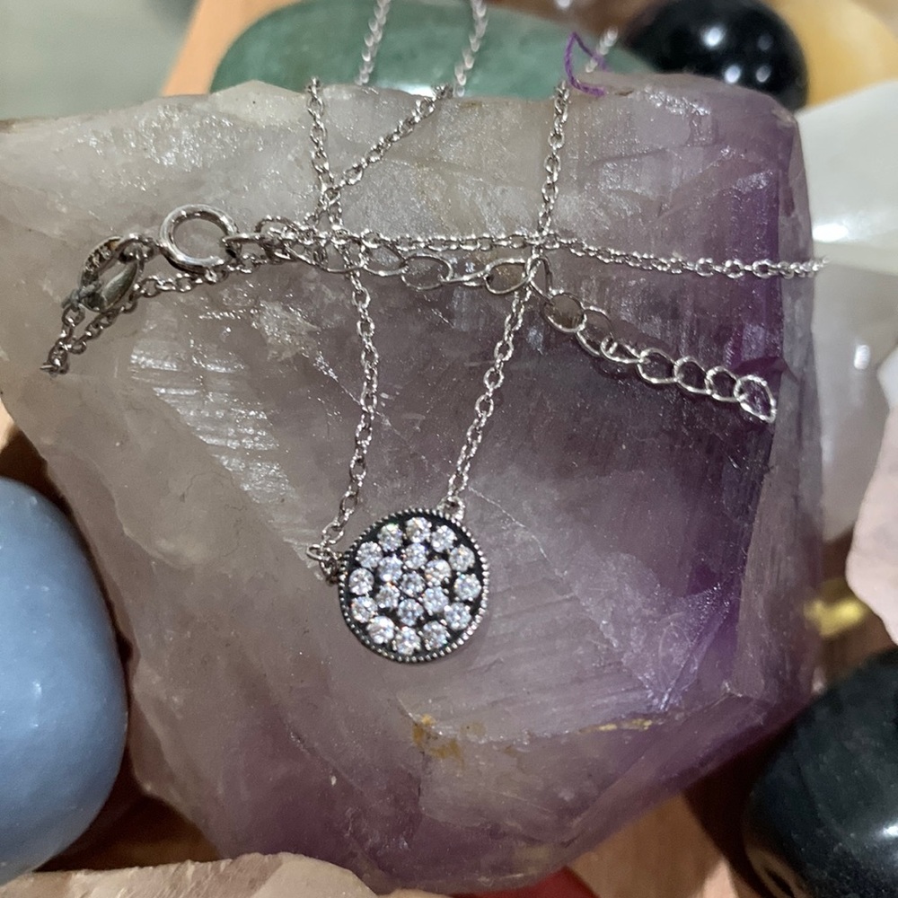 🃏🦋sterling silver and cz necklace FREE EARRINGS WITH PURCHASE